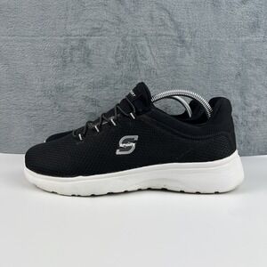 Skechers Sports Bungee Shoes Sneakers Womens 9 Mesh Black Slip On Memory Foam